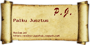 Palku Jusztus névjegykártya